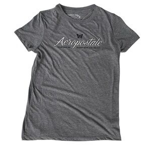 Aeropostale Girls NWT Charcoal Tee with Butterfly Accent Size Large